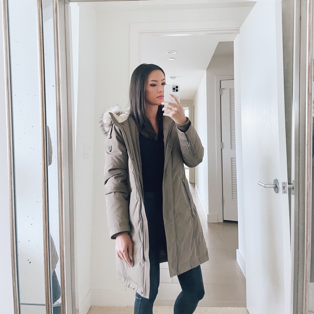 Vince Camuto Olive Parka
